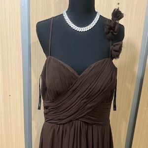 Bill Levkoff Chocolate Brown Maxi Dress